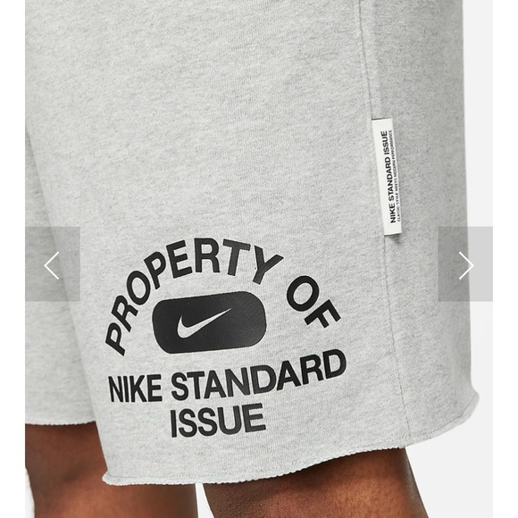 Nike Standard Issue Sweat Shorts Size L Grey Basketball French Terry Zip Pocket - Picture 2 of 12